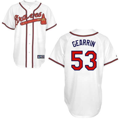 Cory Gearrin #53 Youth Baseball Jersey-Atlanta Braves Authentic Home White Cool Base MLB Jersey